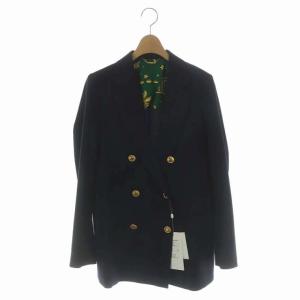 TOKYO × MUVEIL 背抜き ダブル 金ボタン テーラードジャケット 9 ダークネイビー