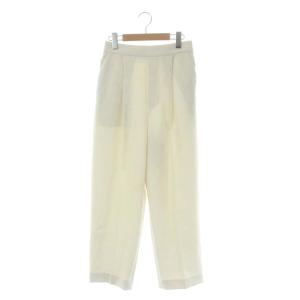 ENFOLD 20AW ダブルクロスゴムクロップドパンツ テーパードパンツ イージー 38 オフホワイト