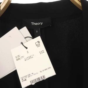 Theory 22AW Admiral Crepe 2 Boxy Fit VT ミドル丈ベスト コート 2 黒