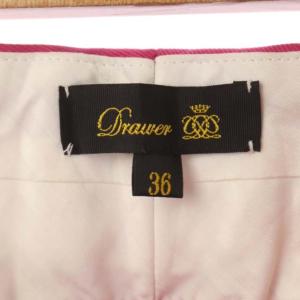 Drawer コットンギャバ テーパードパンツ 36 ショッキングピンク