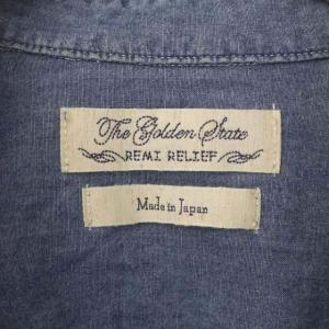 REMI RELIEF デニムシャツワンピース 長袖 ミニ 前開き F 青 ブルー