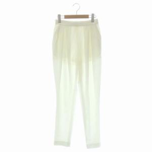 イージーパンツ テーパード タック 38 白 ホワイト