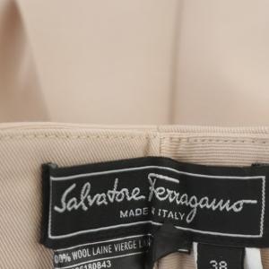 Salvatore Ferragamo テーパードパンツ ウール 38 ピンク
