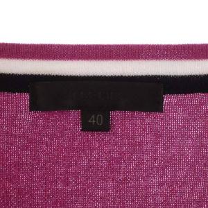 TO BE CHIC 2ライン長袖ニット カットソー クルーネック プルオーバー 40 パープルピンク