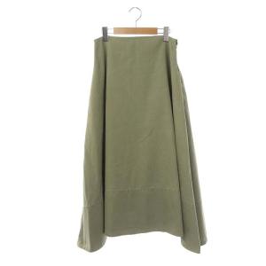 MI-MOLLET FLARE BACK SATIN SKIRT ロング フレア 2 グリーン