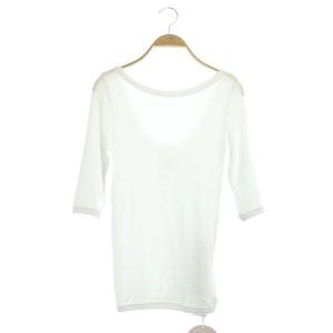 BORDERS at BALCONY 22SS HALF SLEEVE RIB TEE カットソー 五分袖 プルオーバー 38 ホワイト