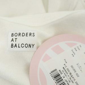 BORDERS at BALCONY 22SS HALF SLEEVE RIB TEE カットソー 五分袖 プルオーバー 38 ホワイト
