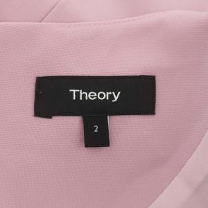 Theory TRACEABLE WOOL EANO W ノースリーブ ワンピース ミモレ丈 2 ライトピンク