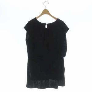 ADORE 22AW ドレープジャージーウィングセーラートップス ブラウス ノースリーブ プルオーバー 38 黒 ブラック