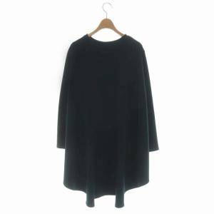 ADORE 22AW マットストレッチダンボールカットソー 長袖 チュニック丈 プルオーバー ダークグリーン
