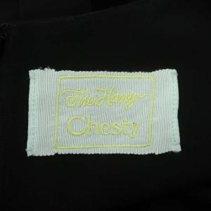 Chesty 21AW ビジューロングワンピース フレンチスリーブ フレア タック 1 ブラック