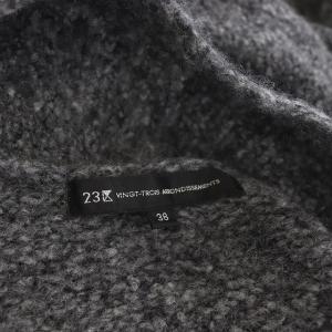 23区 ニット セーター カーディガン ウール ストレッチ 長袖 ロング 38 ダークグレー