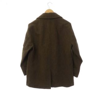 MHL. 21AW TEXTURED WOOL コート オーバーサイズ ミドル丈 リネン混 1 カーキ