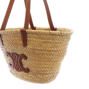 CELINE ティーントリオンフ クラシック パニエ かごバッグ バスケット ミディアム タン 茶