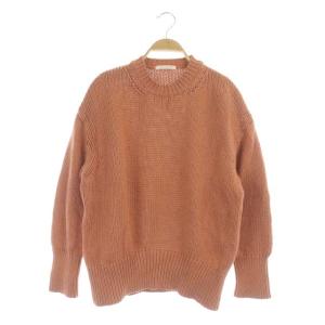 GALERIE VIE 20SS ソフトコードクルーネックプルオーバー ニット セーター 長袖 S テラコッタ