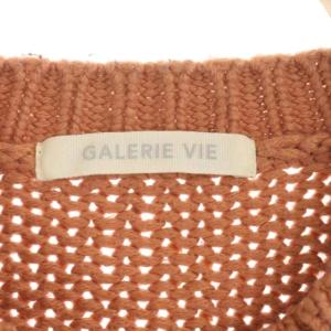 GALERIE VIE 20SS ソフトコードクルーネックプルオーバー ニット セーター 長袖 S テラコッタ