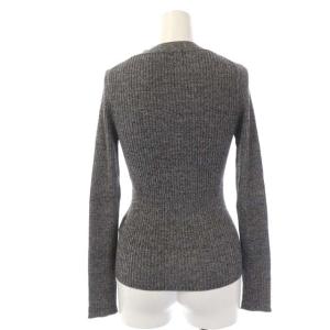 TOMORROWLAND ニット リブ カーディガン 長袖 ウーステッドウール Vネック ブラック