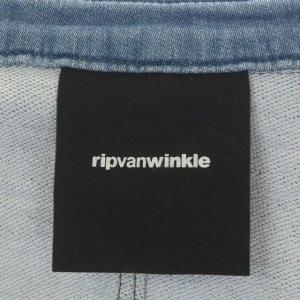 RIPVANWINKLE スウェットデニムシャツ 長袖 ステンカラー 5 インディゴブルー