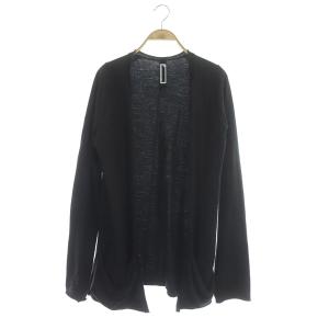 ウール カーディガン ニット 長袖 カットオフ 5 チャコールグレー