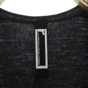 RIPVANWINKLE ウール カーディガン ニット 長袖 カットオフ 5 チャコールグレー