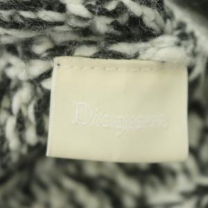 Diagram GRACE CONTINENTAL モヘヤ切替 ニット セーター 長袖 36 ホワイト ブラック