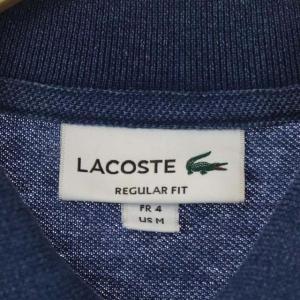 LACOSTE インディゴ ポロシャツ カットソー 半袖 US M 紺 ネイビー