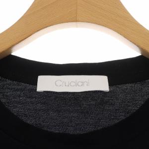 Cruciani Tシャツ カットソー コットン クルーネック 半袖 46 ブラック