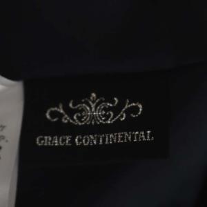 GRACE CONTINENTAL 20AW レース刺繍ワンピース 長袖 ロング フレア 花柄 36 マルチカラー