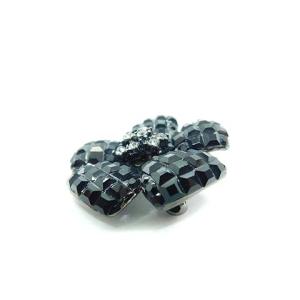 FOXEY ブローチ フラワーモチーフ 黒