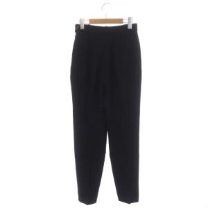 HERMES VINTAGE スラックス ハイウエスト 馬車タグ ウール M ブラック