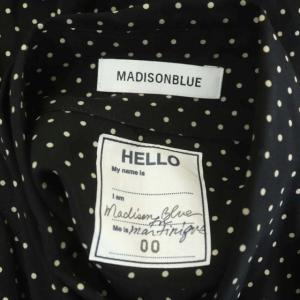 MADISONBLUE ×MARTINIQUE 21AW スカーフカラーシャツ ドット XS ブラック