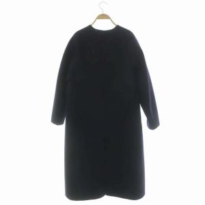 Drawer ウールカシミヤノーカラーコート 36 紺