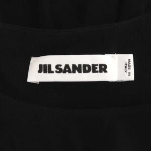 JIL SANDER JSCO715010 メッシュギャザーロングワンピース 36 黒
