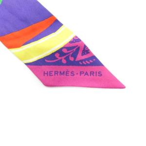 HERMES JEU DE SOIE UNIFORME ツイリースカーフ 総柄 シルク マルチカラー