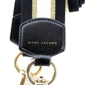 MARC JACOBS ウェビングストラップ バッグストラップ ショルダー ブラック ホワイト ゴールド