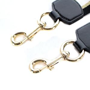 MARC JACOBS ウェビングストラップ バッグストラップ ショルダー ブラック ホワイト ゴールド