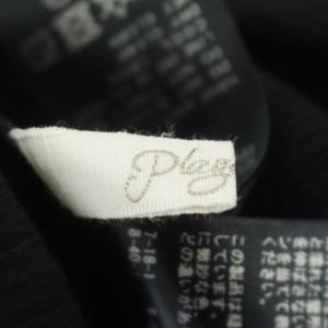 Plage Crepe キャミワンピース キャミソール フレア ギャザー ロング 36 黒 ブラック