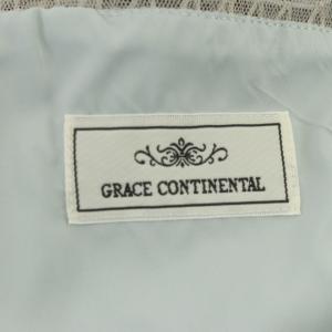 GRACE CONTINENTAL コードレース刺繍 ワンピース ミモレ丈 ノースリーブ 38 ライトグレー