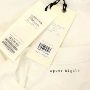 upper hights HELLO プリントルーズラグランTシャツ カットソー プルオーバー 半袖 ロゴ 1 白 黒 ホワイト ブラック