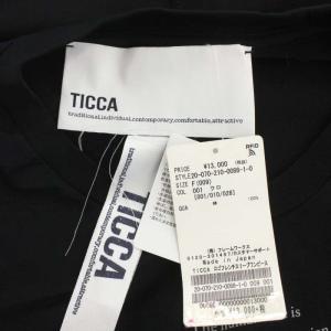 TICCA ロゴフレンチスリーブワンピース カットワンピース Iライン ロング F 黒 ブラック