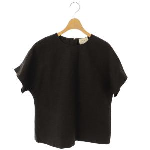 スラブジャカードプルオーバー カットソー 半袖 38 ダークブラウン