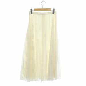 Theory 20AW POLY CHIFFON PLEATED BD S プリーツスカート ロング シフォン フロントボタン 0 ホワイト