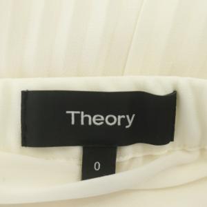 Theory 20AW POLY CHIFFON PLEATED BD S プリーツスカート ロング シフォン フロントボタン 0 ホワイト