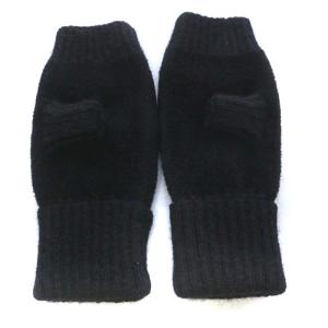 FENDI 手袋 グローブ ロゴ モヘヤ混 ブラック