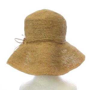 HELEN KAMINSKI 帽子 ラフィアハット 麦わら リボンモチーフ ベージュ