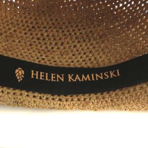 HELEN KAMINSKI 帽子 ラフィアハット 麦わら リボンモチーフ ベージュ