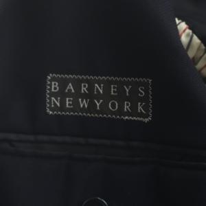 BARNEYS NEW YORK エルメネジルドゼニア生地 ウール 3B テーラードジャケット 背抜き 44 紺 ネイビー