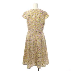 TOCCA × リバティ コテージボーダー LIBERTY COTTAGE BORDER ドレスワンピース フレンチスリーブ ミモレ丈