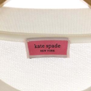 kate spade new york ハート柄スウェット トレーナー プルオーバー 刺繍 XS ホワイト