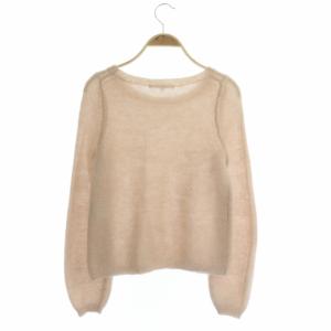 ANAYI モヘアクルーネックニット カットソー 長袖 プルオーバー 36 ピンク